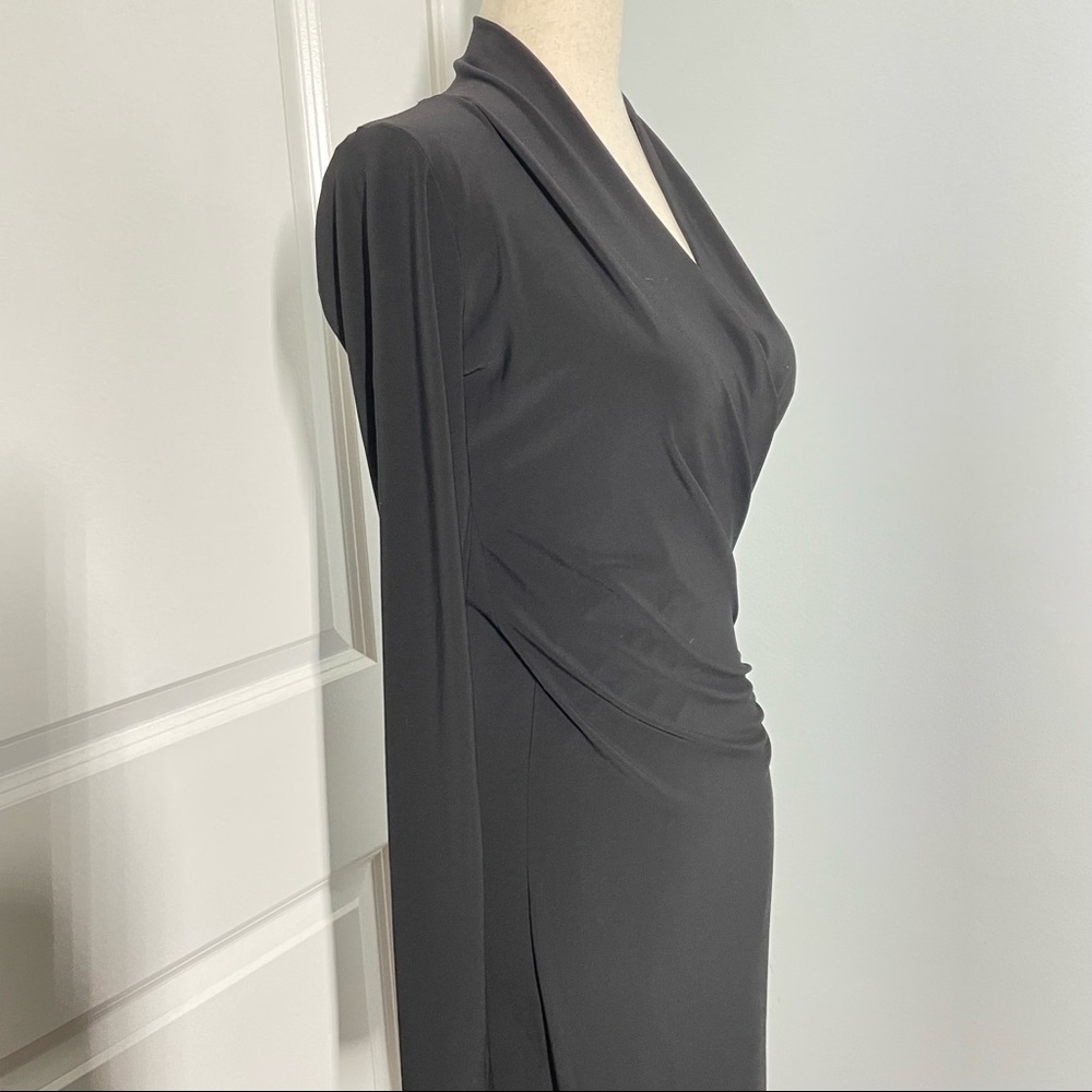 Norma Kamali Black Jersey Side Drape Dress size XS NWT - Picture 7 of 11